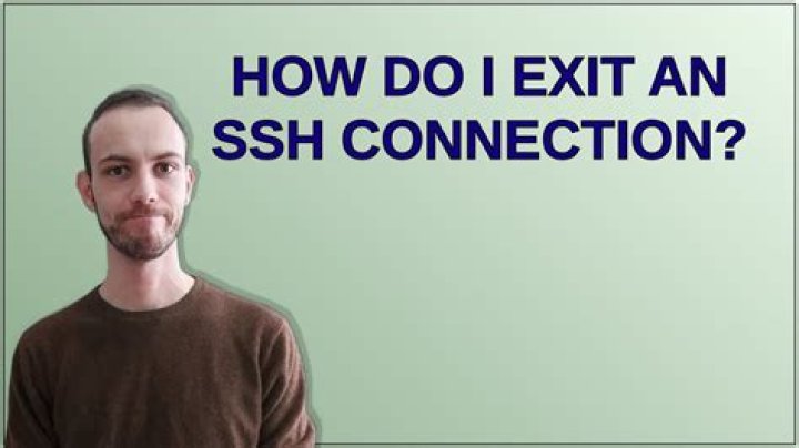 How do I exit an SSH connection?