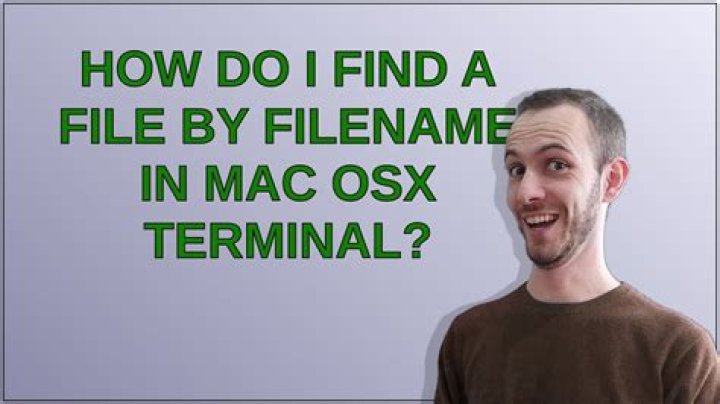 How do I find a file by filename in Mac OSX terminal?