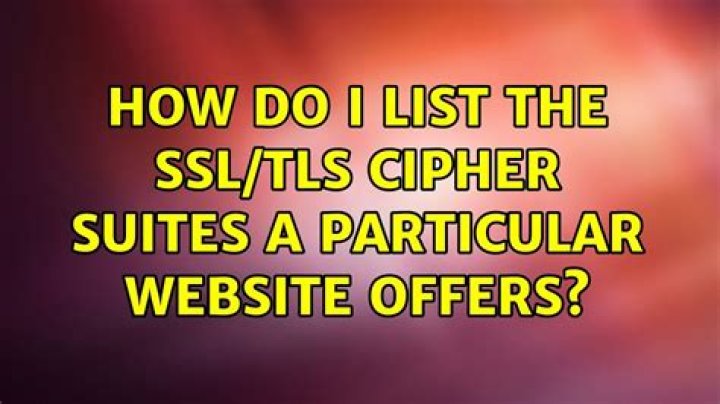 How do I list the SSL/TLS cipher suites a particular website offers?
