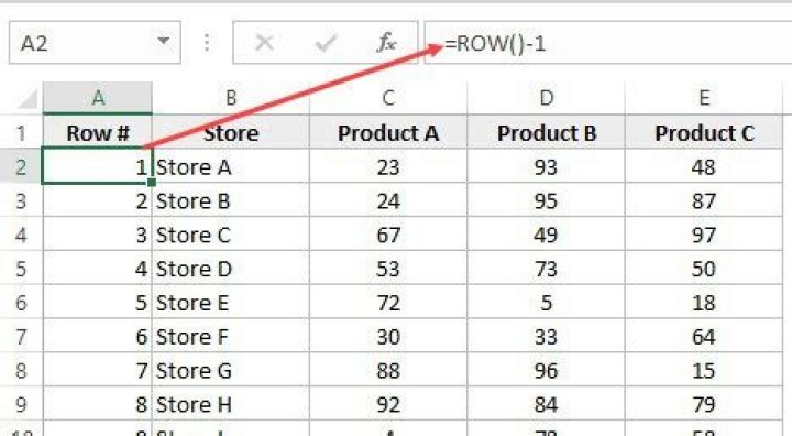 How do I number Excel rows with a prefix?