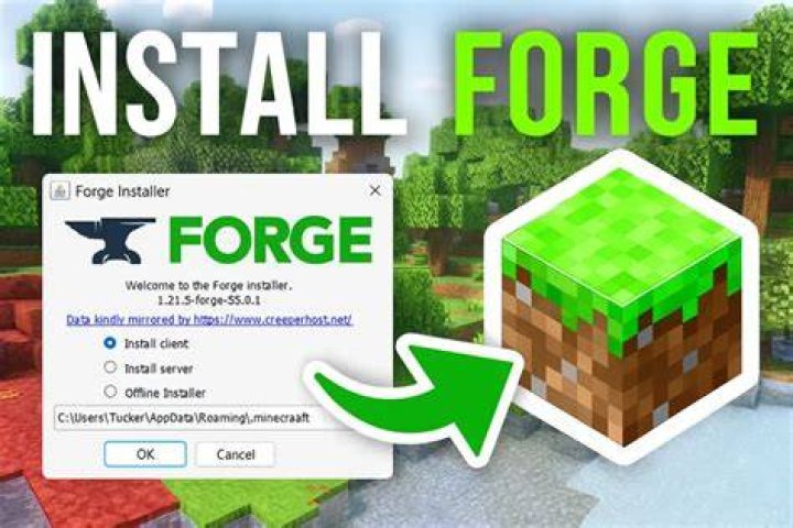 How do I open the Minecraft Forge installer?