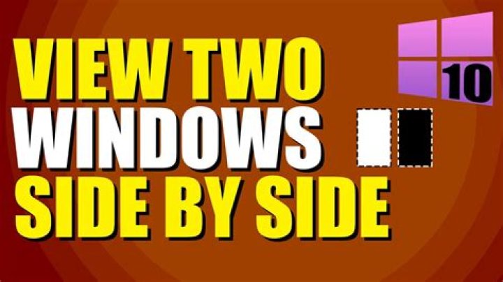 How do I quickly position two windows side by side?