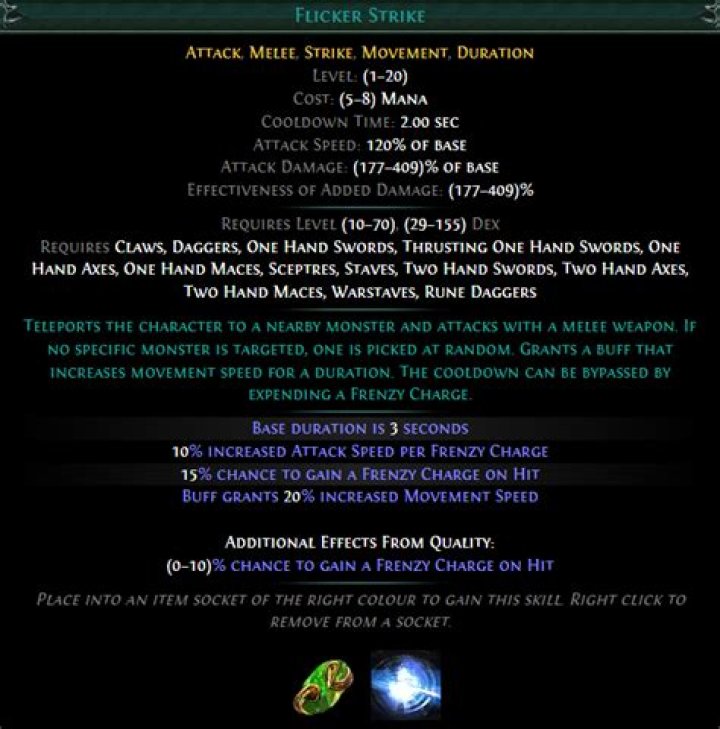 How do I sustain Frenzy Charges for Flicker Strike?