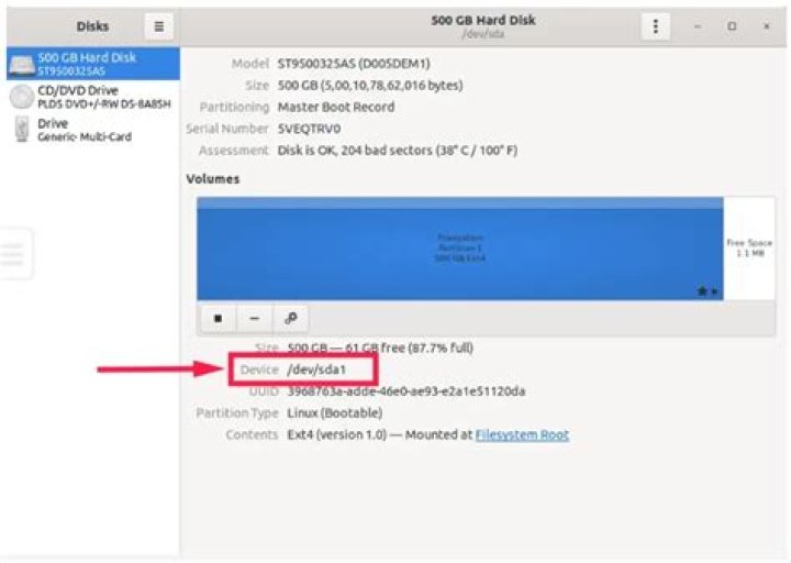 How do I view all available HDD's/partitions?