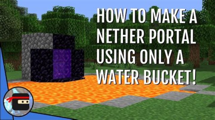 How do you make a water portal in Minecraft?