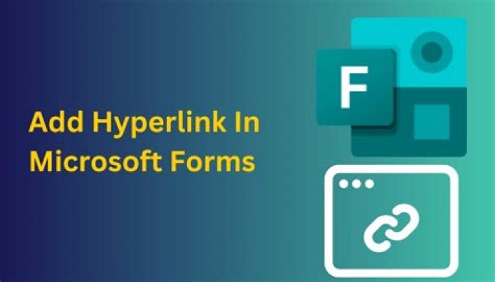 How does one add a hyperlink in a microsoft form?