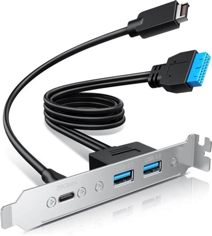 How many ports can a 20 pin usb3 header support?