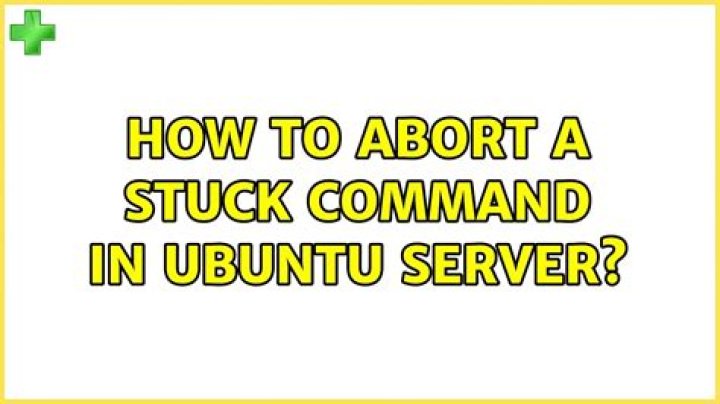 How to abort a stuck command in ubuntu server?