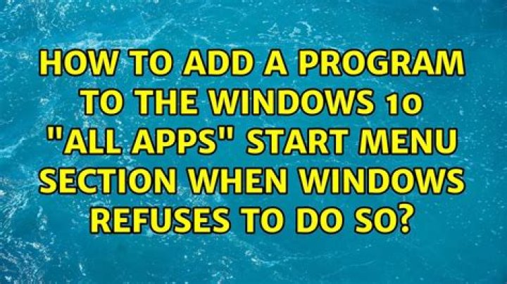 How to add a program to the Windows 10 