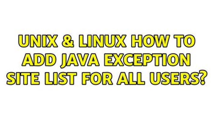 How to add Java Exception Site List for all users