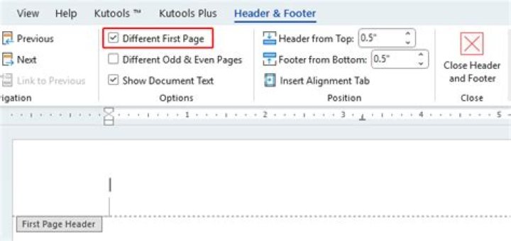 How to add page header with a black horizontal line in Office Word 2013?