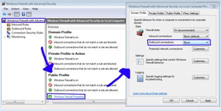 How to block all traffic but one IP in Windows Firewall?