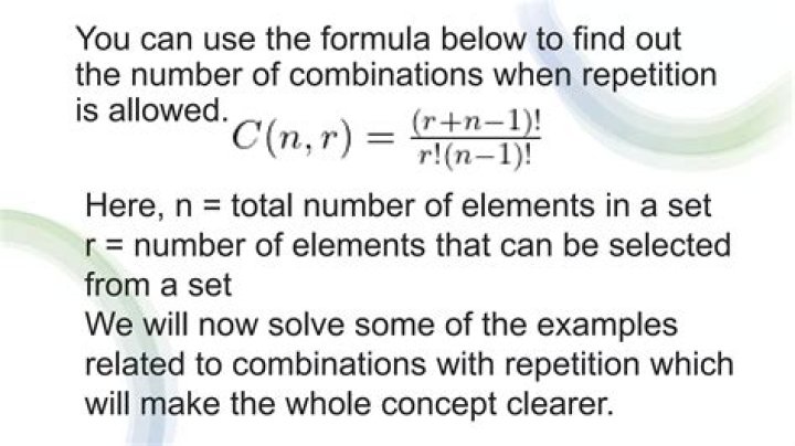 How to calculate the number of possible combinations with repetitions?
