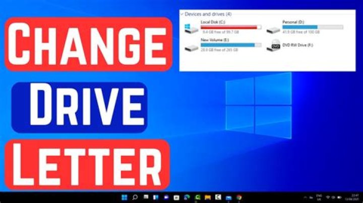 How to change a drive letter that has Program Files