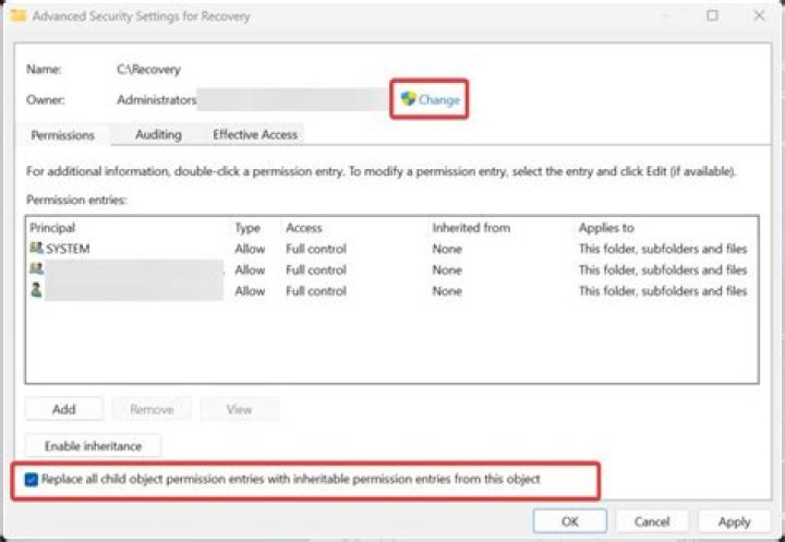 How to change ownership of a file in Windows 10