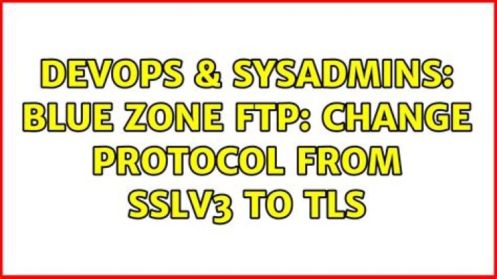 How to change SSLv3 to TLS?