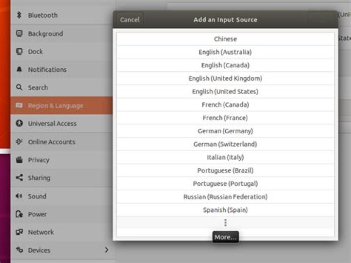 How to change text entry in Ubuntu 18.04