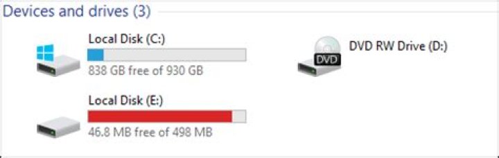 How to clean an E: drive (new Recovery drive since Windows 10 1803) on HP laptop
