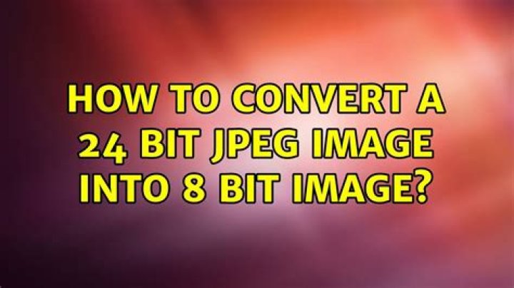 How to convert a 24 bit JPEG image into 8 bit image?