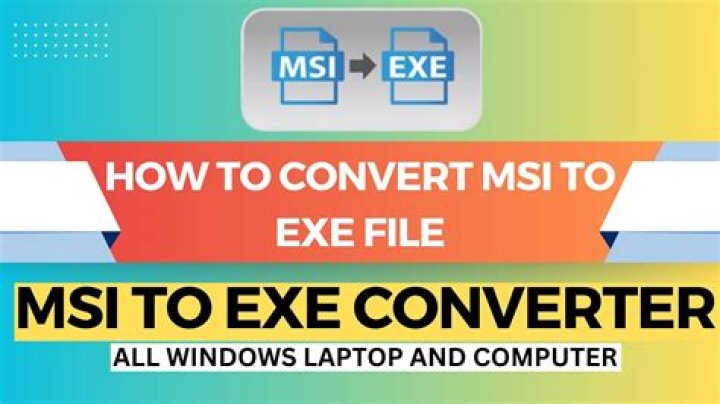 How to convert a EXE to MSI?