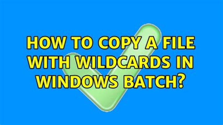 How to copy a file with wildcards in windows batch