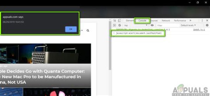 How to correctly use javascript:alert(document.lastModified); to check a website last update?