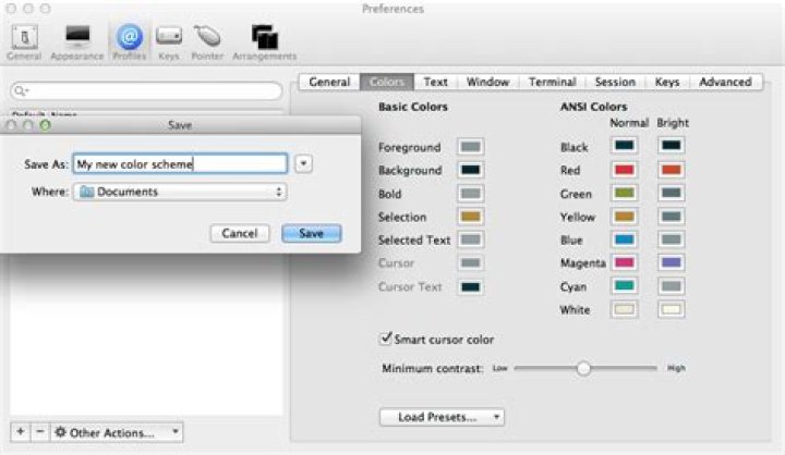 How to create iTerm2 color schemes?