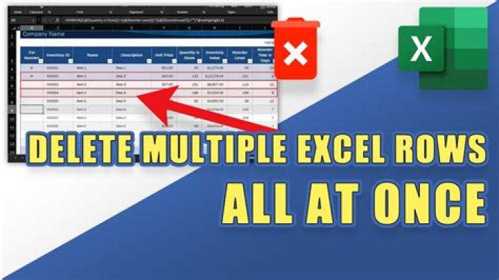 How to delete rows from MS Excel which has >65000 rows?