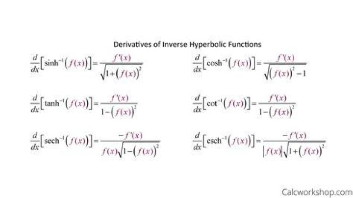 How to derive inverse hyperbolic trigonometric functions