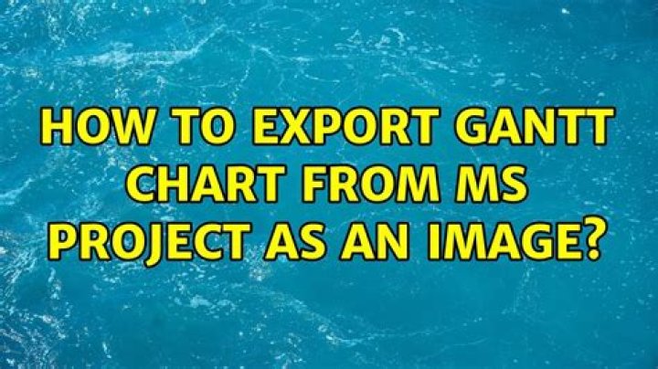 How to export Gantt Chart from MS Project as an image