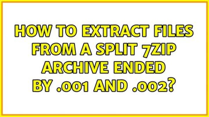 How to extract files from a split 7zip archive?