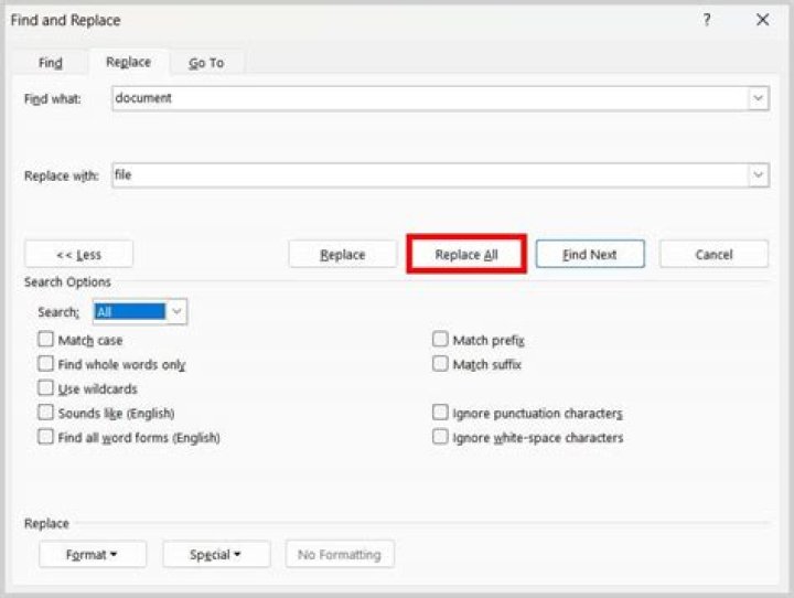 How to find-and-replace text with regular expression