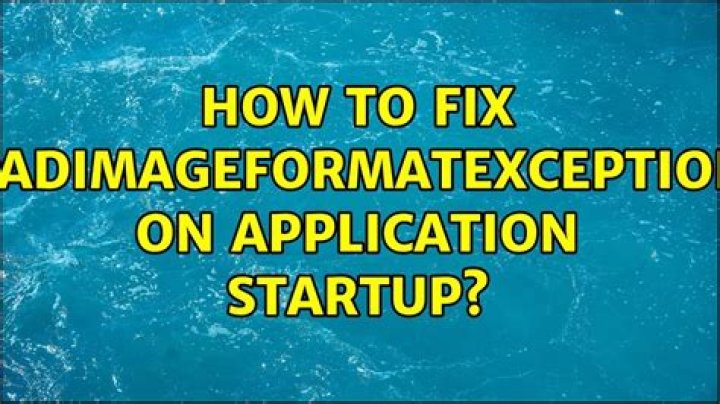 How to fix BadImageFormatException on application startup?