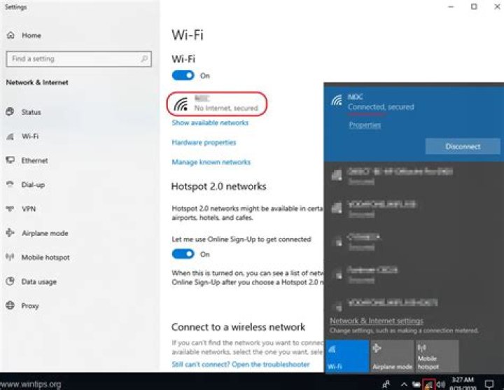 How to fix Wi-Fi saying No Internet on Windows 10 even if the Wi-Fi is working fine in other devices?