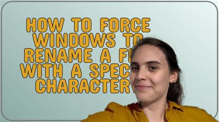 How to force Windows to rename a file with a special character?