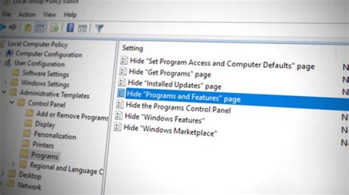 How to hide programs from Programs and Features?