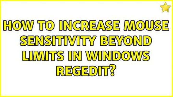 How to increase mouse sensitivity beyond limits in Windows Regedit?