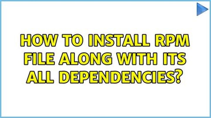 How to install rpm file along with its all dependencies?