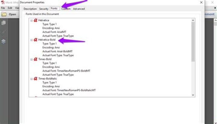 How to know the font used in a PDF file?