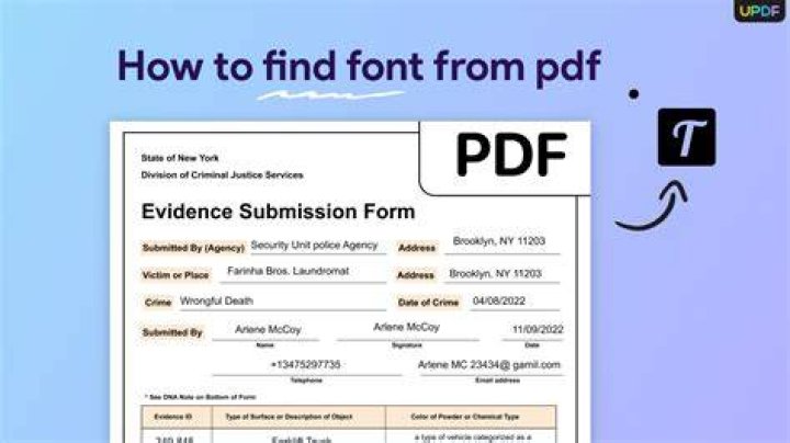 How to know which fonts are used in selected part of a PDF document