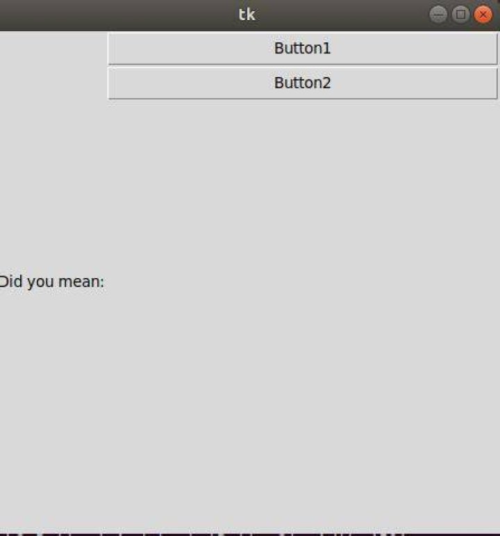How to make tkinter::pack() place label on top left corner in below program?