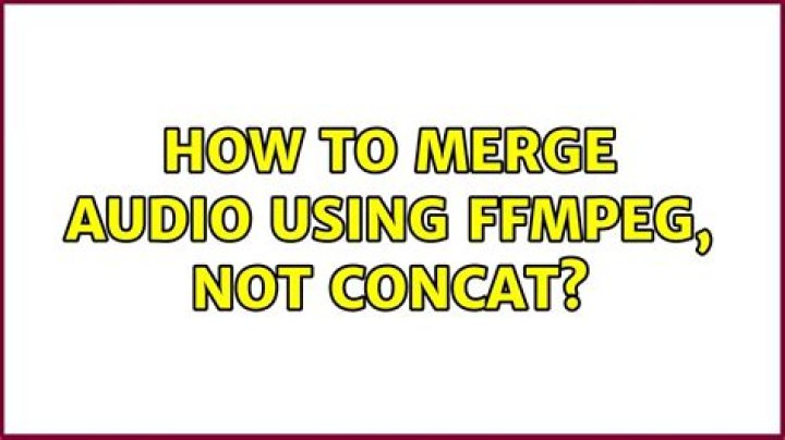how to merge audio using ffmpeg, not concat