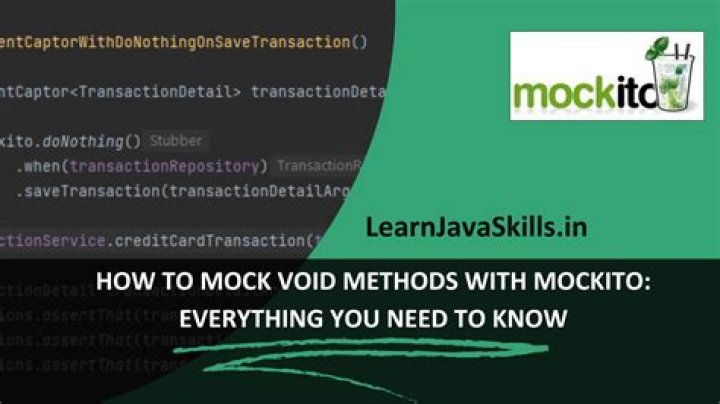 How to mock void methods with Mockito