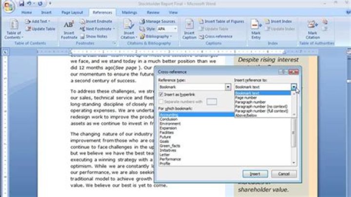 How to modify cross reference text in Microsoft Word?