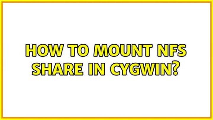How to mount NFS share in Cygwin?