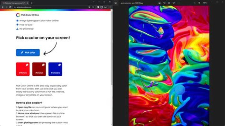How to pick a color from an image