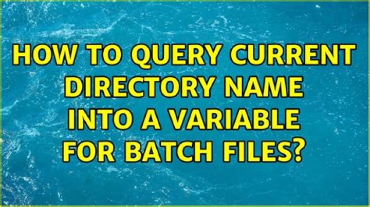 How to query current Directory name into a variable for batch files
