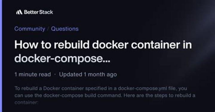 How to rebuild docker container in docker-compose.yml?