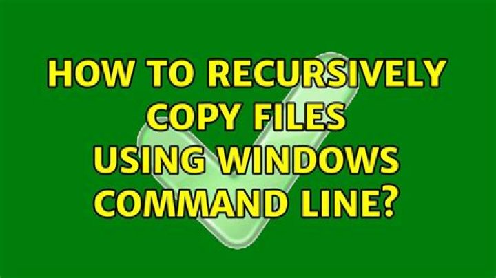 How to recursively copy files using Windows command line