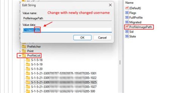 How to rename the User folder in Windows 10?